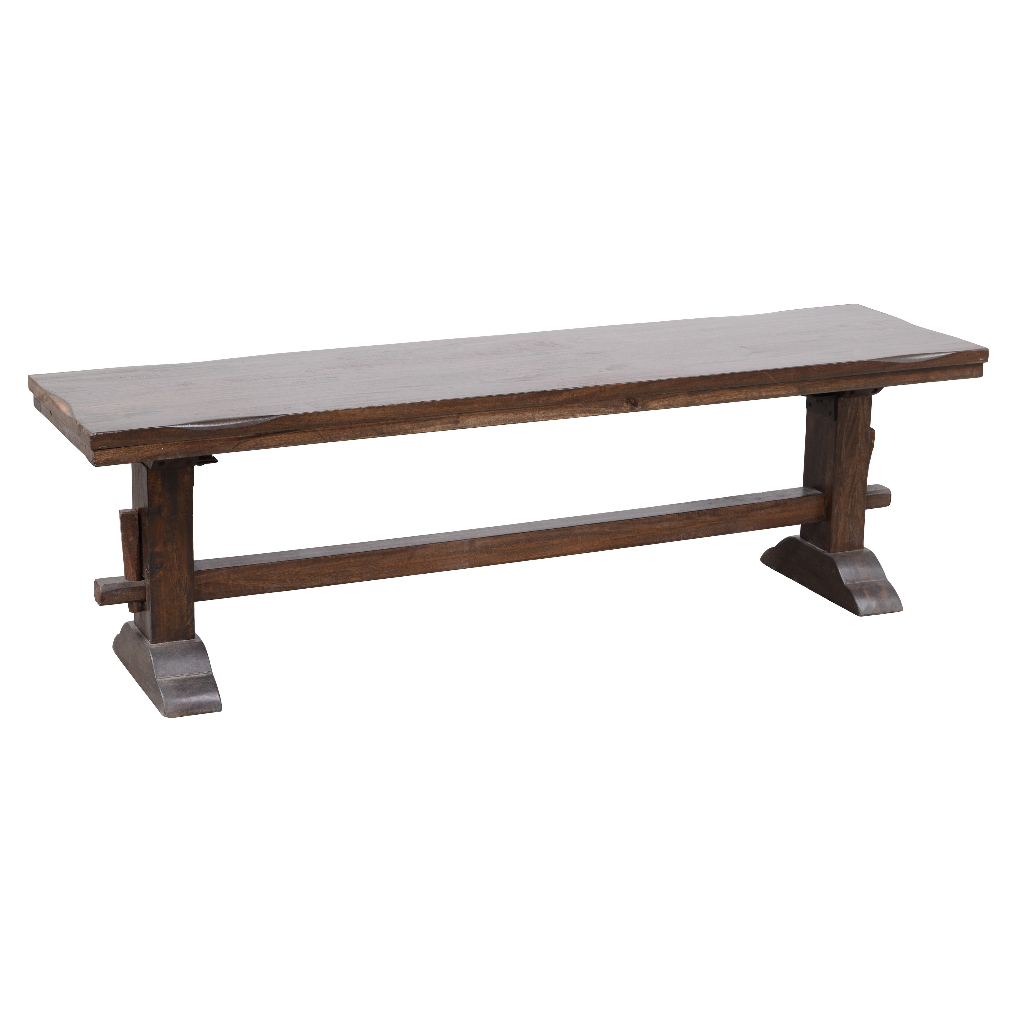 Armada Mango Wood Rustic Trestle Bench