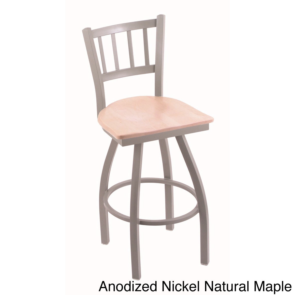 Steel Frame And Maple Bar Stool