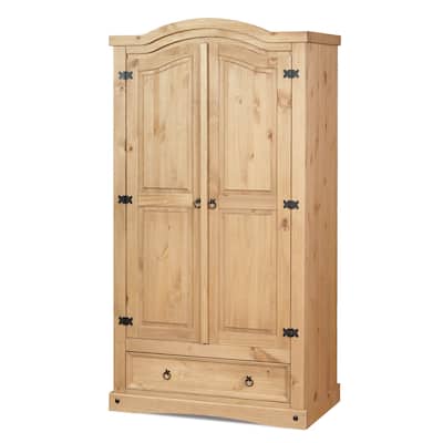 Natural Mexican Pine Arched Top Armoire
