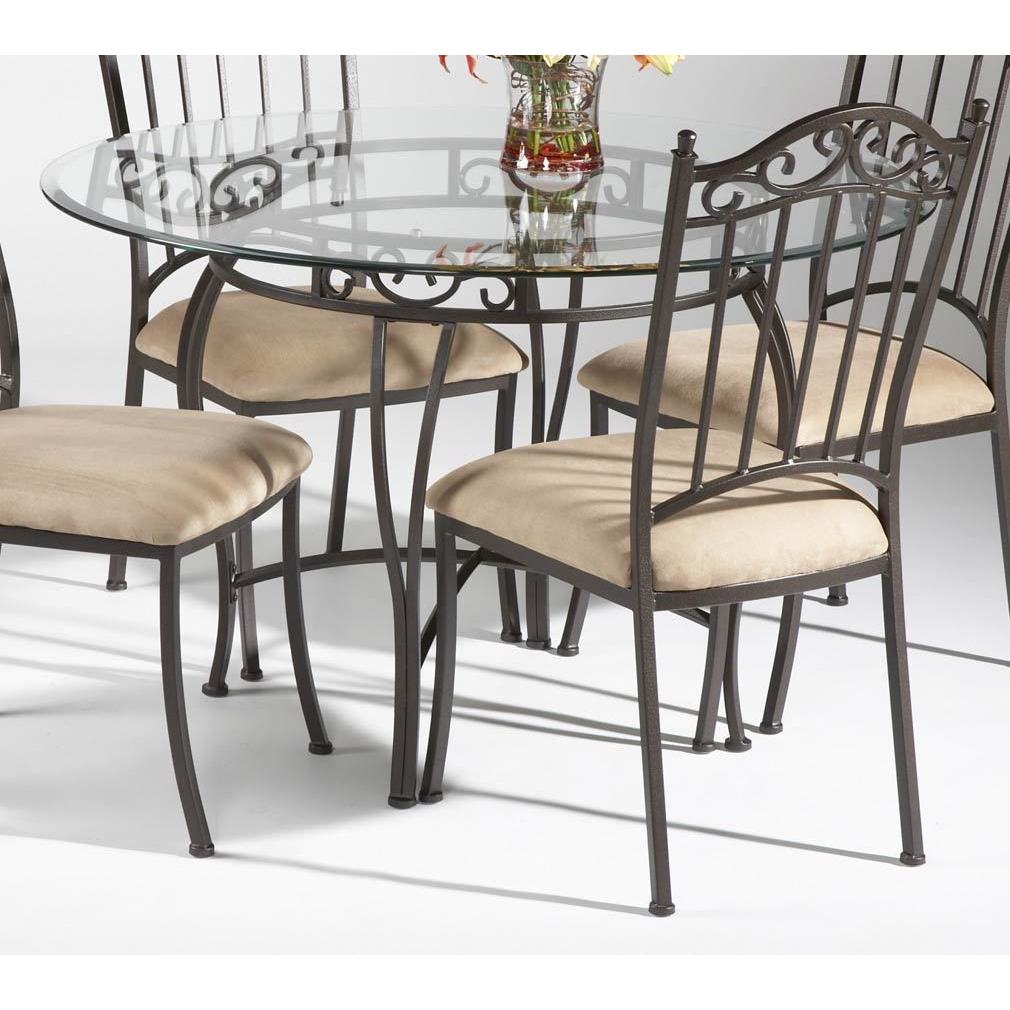 Shop Somette Round Wrought Iron Glass Top Dining Table Overstock 9054265