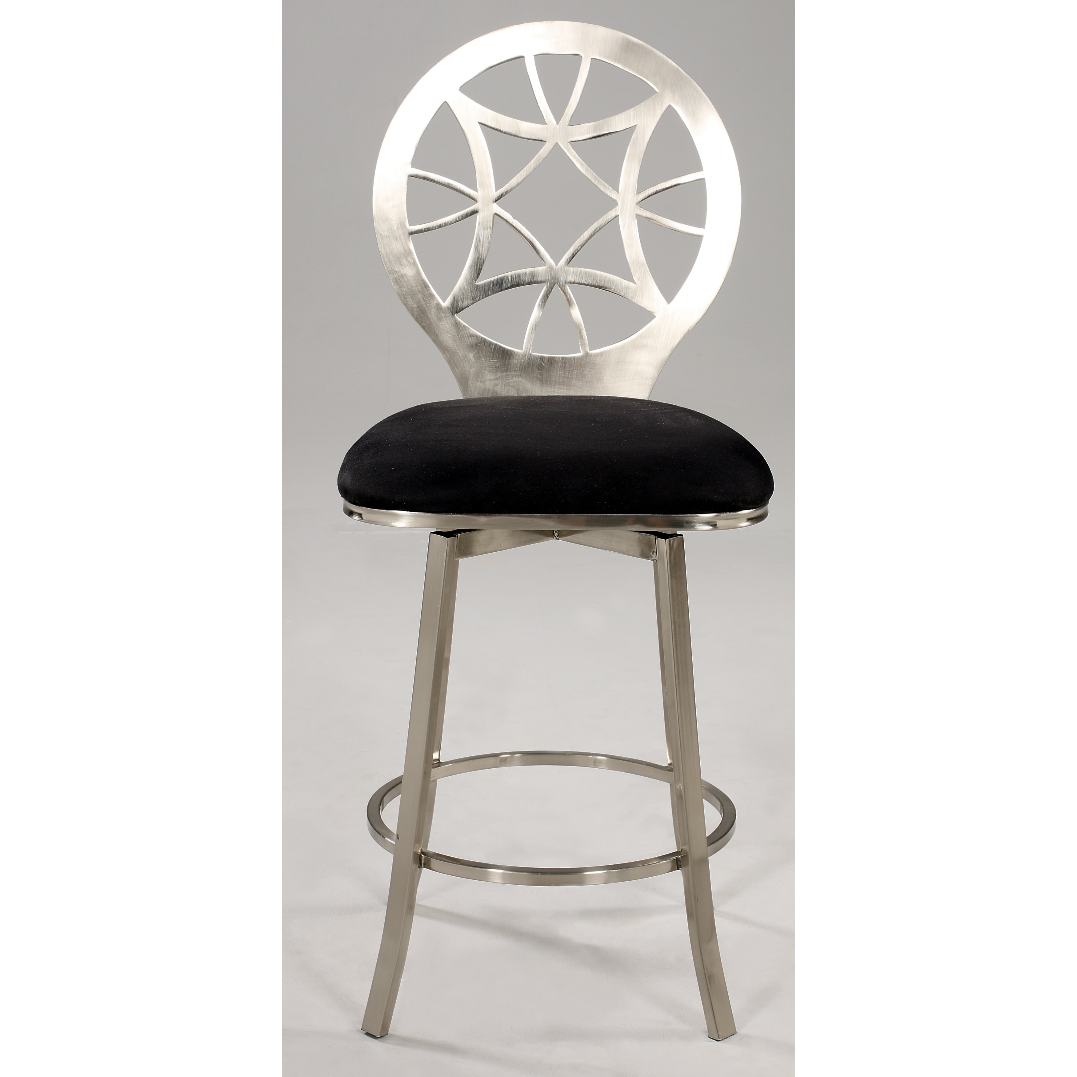 Laser Cut Round Back Memory Swivel Counter Stool