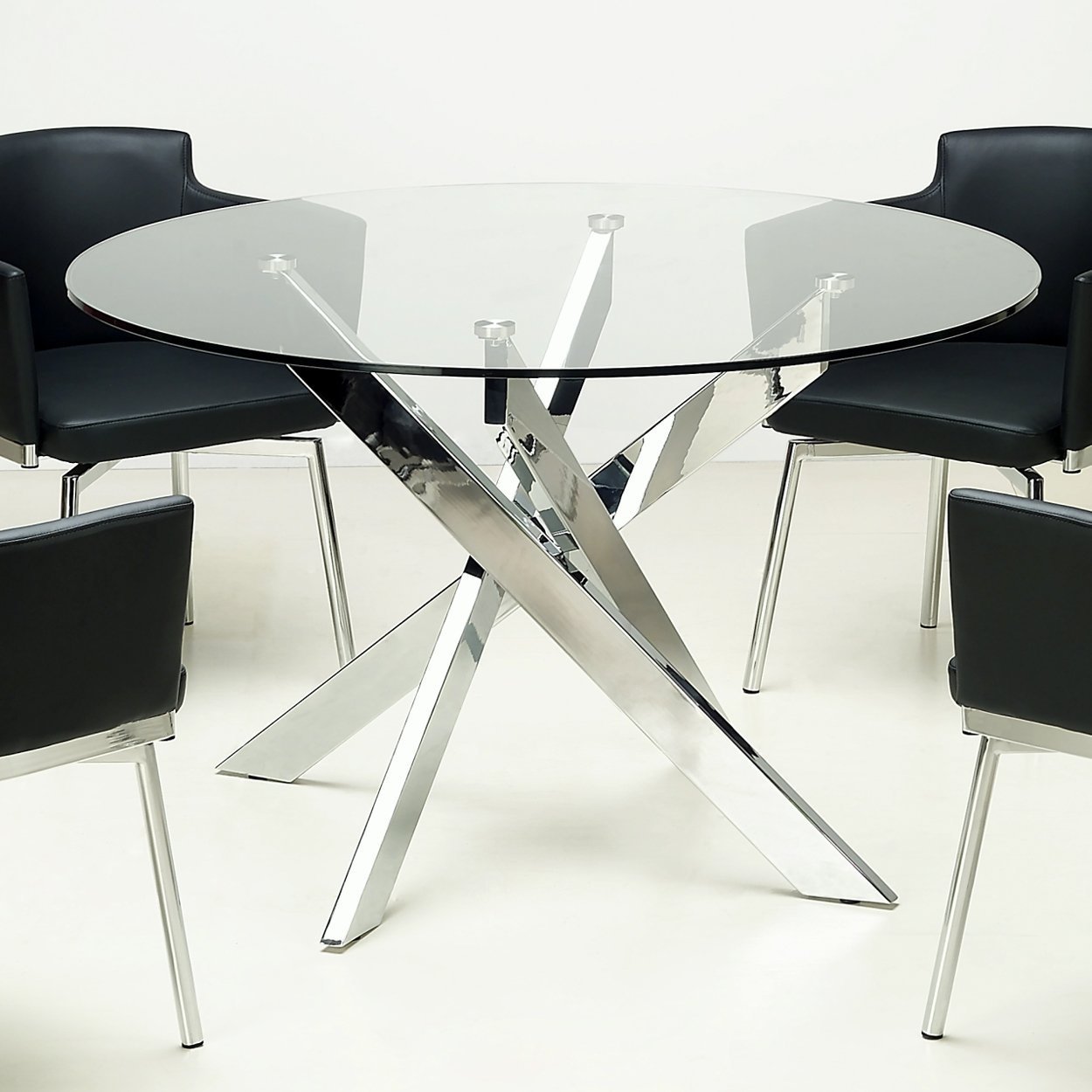 Somette Round Gl Top Chrome Dining Table Silver Free Somette Round Gl Top Chrome Dining Table Silver Free Shipping Today 9054287