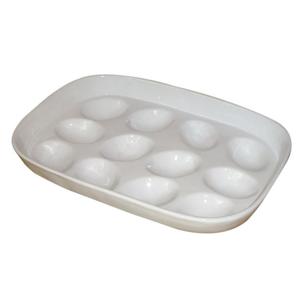 KitchenWorthy White 10 inch Egg Tray (Case of 8)