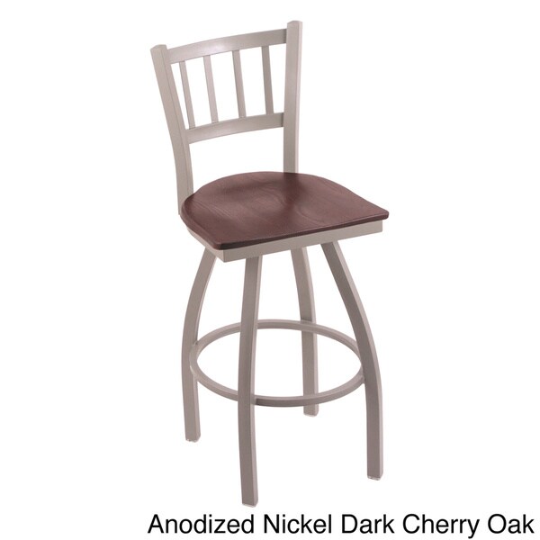 Steel Frame and Oak Bar Stool