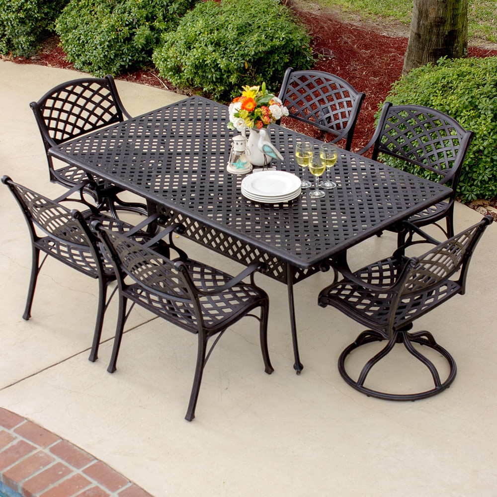 Lakeview Outdoor Designs Heritage 7 piece Cast Aluminum Patio Dining Set Bronze Size 7 Piece Sets