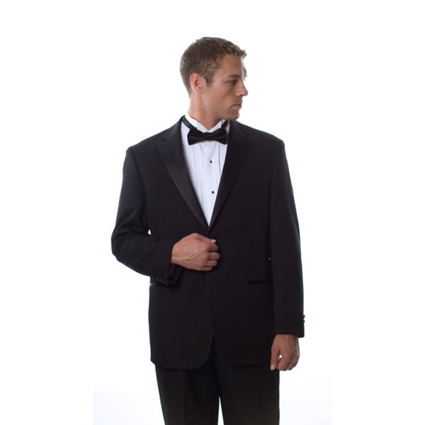 Shop Bolzano Uomo Collezione Men&#39;s Big & Tall Black 2-button Tuxedo Suit - Free Shipping Today ...