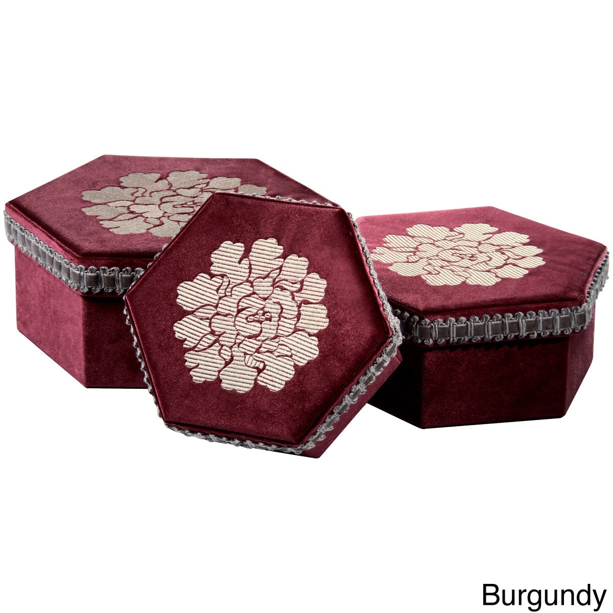 Hexagonal Traditional Storage Gift Boxes (set Of 3)