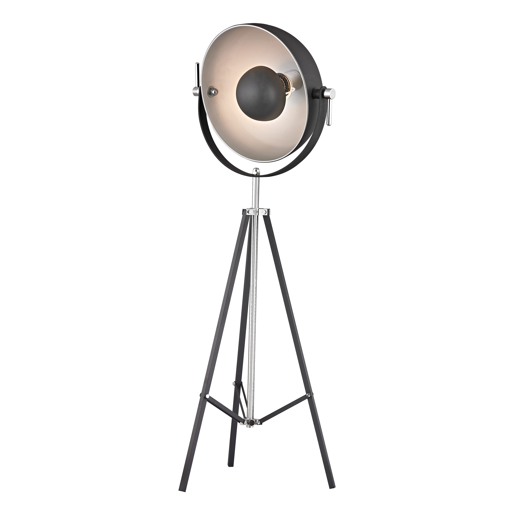 Dimond Backstage 1 light Matte Black And Polished Nickel Floor Lamp