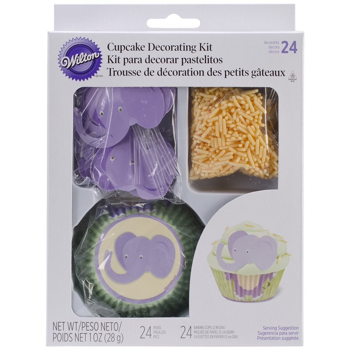 Cupcake Decorating Kit Makes 24 elephant