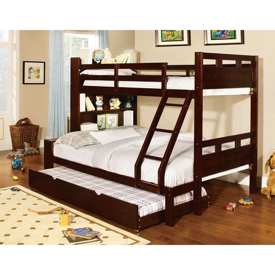 Shop Fairfield Twin Over Full Bunk Bed With Bookshelf Overstock