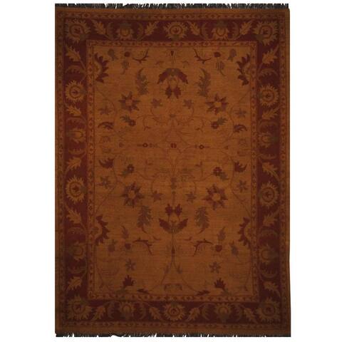 Handmade One-of-a-Kind Vegetable Dye Soumak Wool Kilim (Afghanistan) - 7' x 9'6