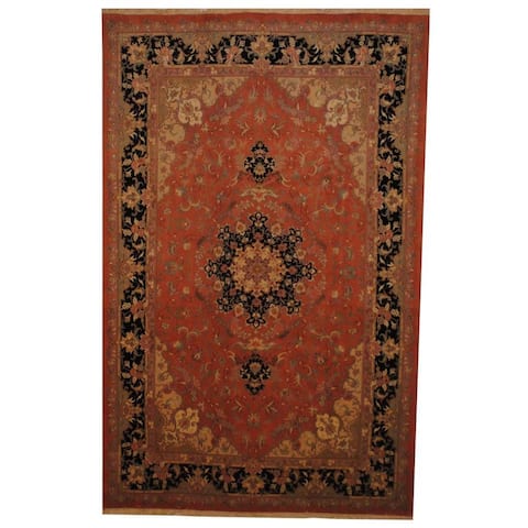 Handmade One-of-a-Kind Tabriz Wool and Silk Rug (Iran) - 6'6 x 10'1
