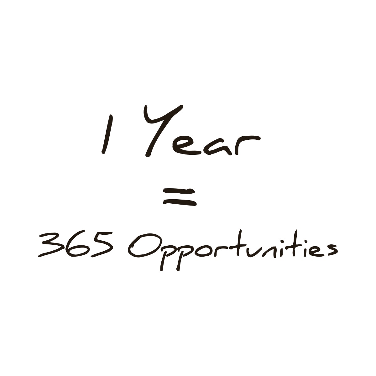 365 Opportunities In One Year Quote Vinyl Wall Art Black