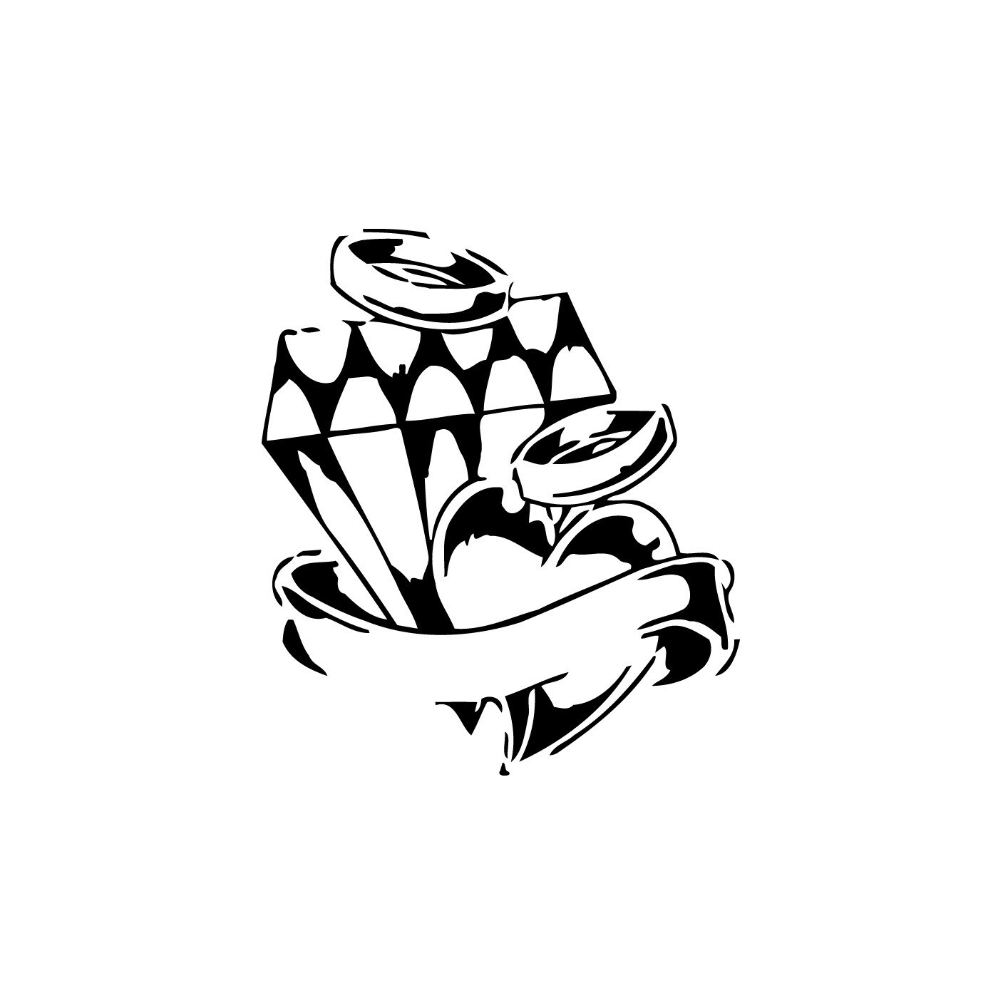 Diamond Heart Rings Vinyl Wall Art Overstock