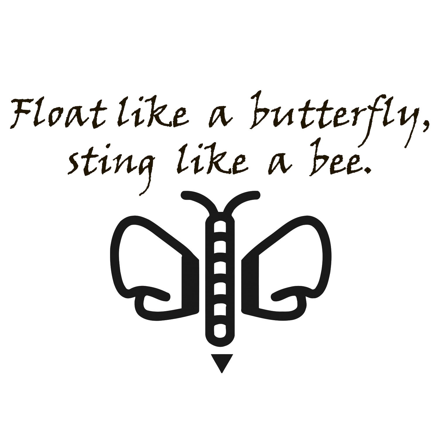 Float Like A Butterfly Sting Like A Bee Quote Vinyl Wall Art Overstock