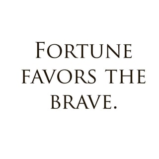 luck favours the brave meaning