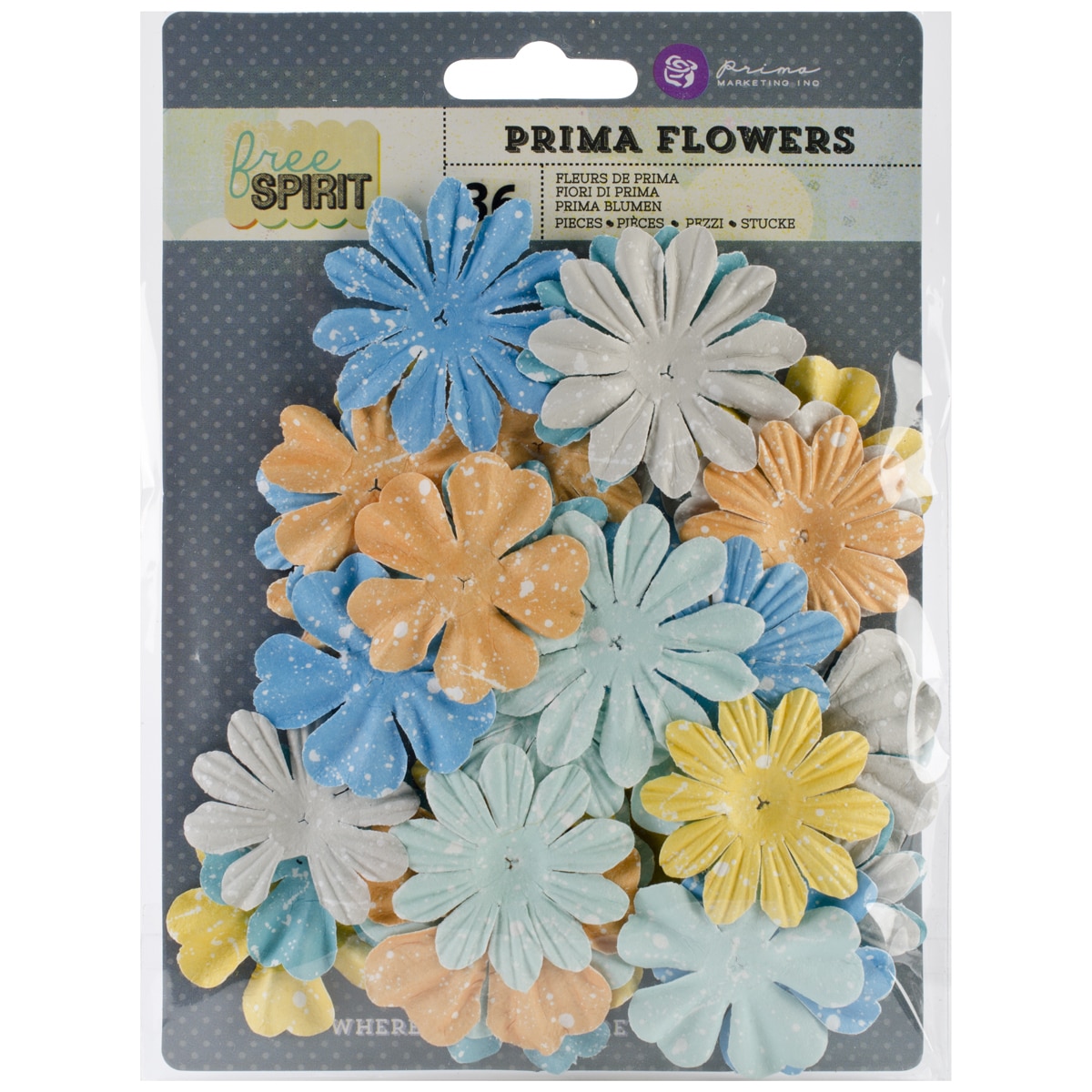 Free Spirit Flowers paper Summer Of Love 1.5 To 2 36/pkg