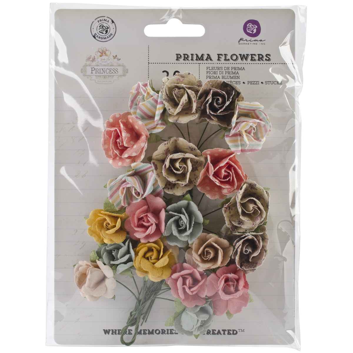 Princess Flowers paper Whimsical .75 20/pkg