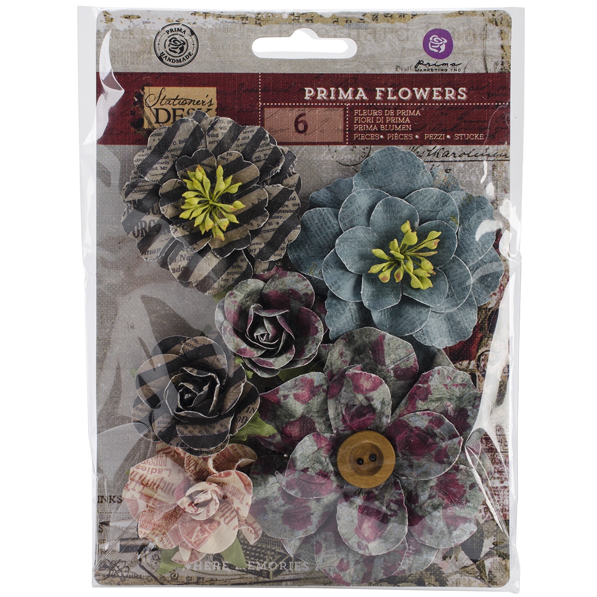 Stationers Desk Flowers paper Pencil 1.5 To 3 6/pkg