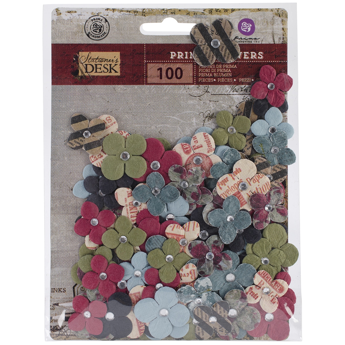 Stationers Desk Flowers paper Compose .75 To 1 100/pkg