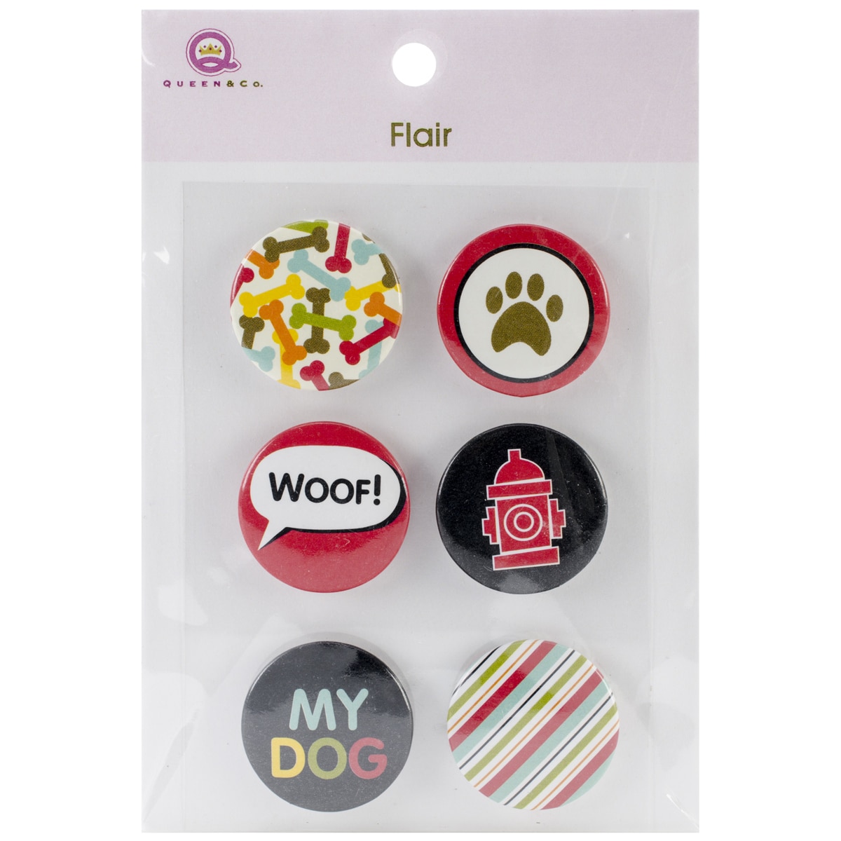 Pet Flair Selfadhesive Tin Badges 6/pkg