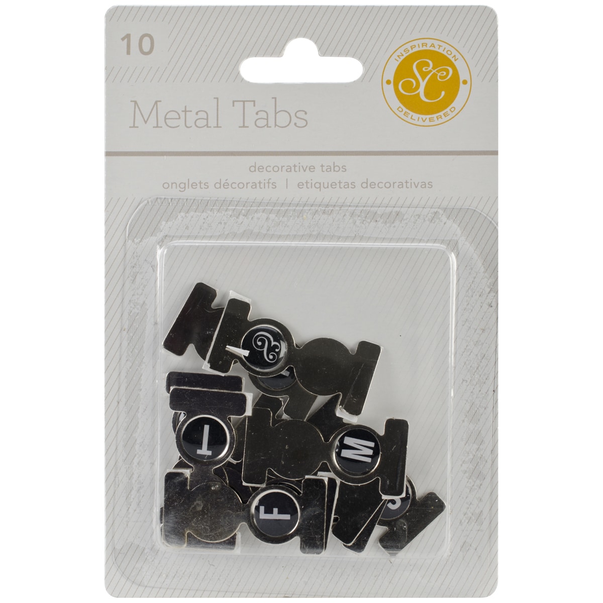 Lemonlush Foldover Metal Tabs W/epoxy Tops 10/pkg