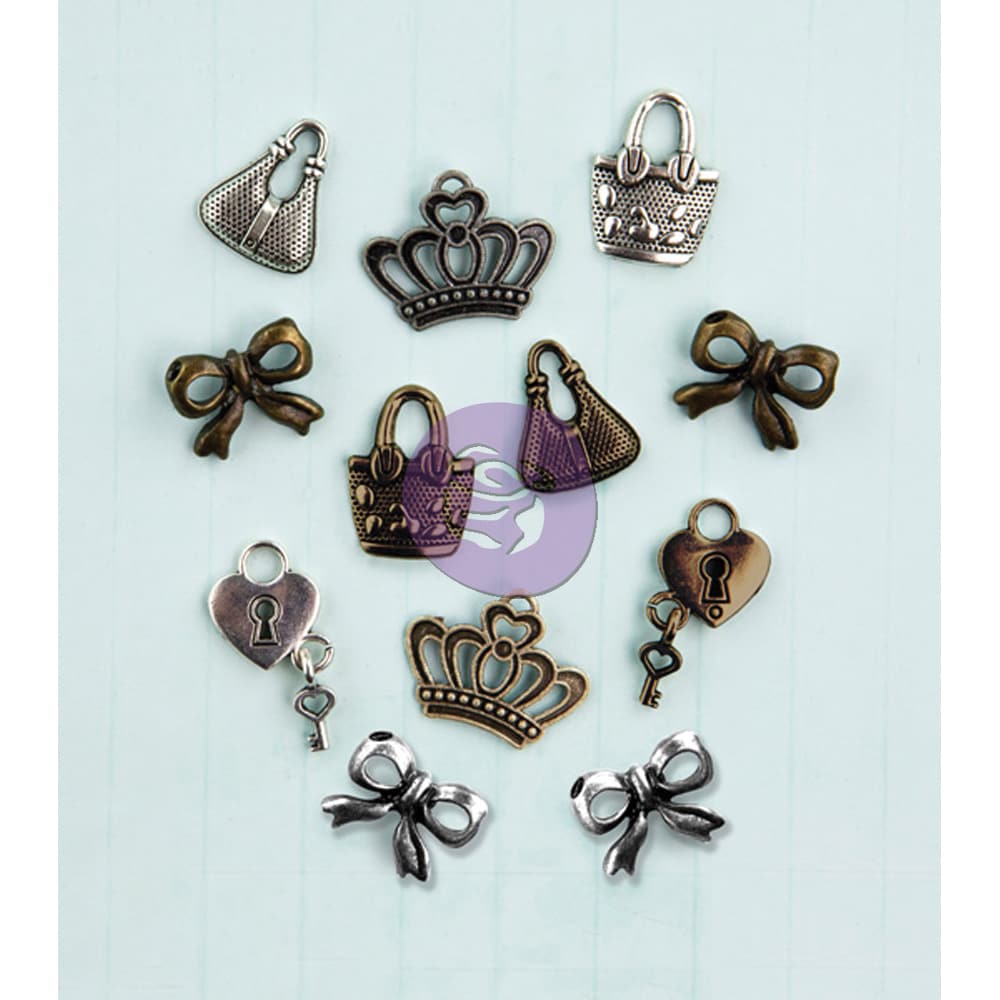 Mixed Media Doll Metal Embellishments .75 12/pkg icons