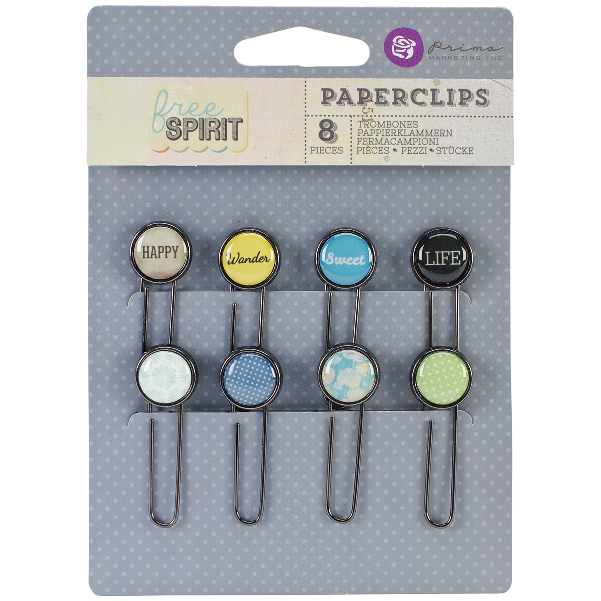 Free Spirit Typewriter Key Paper Clips 2in 8/pkg