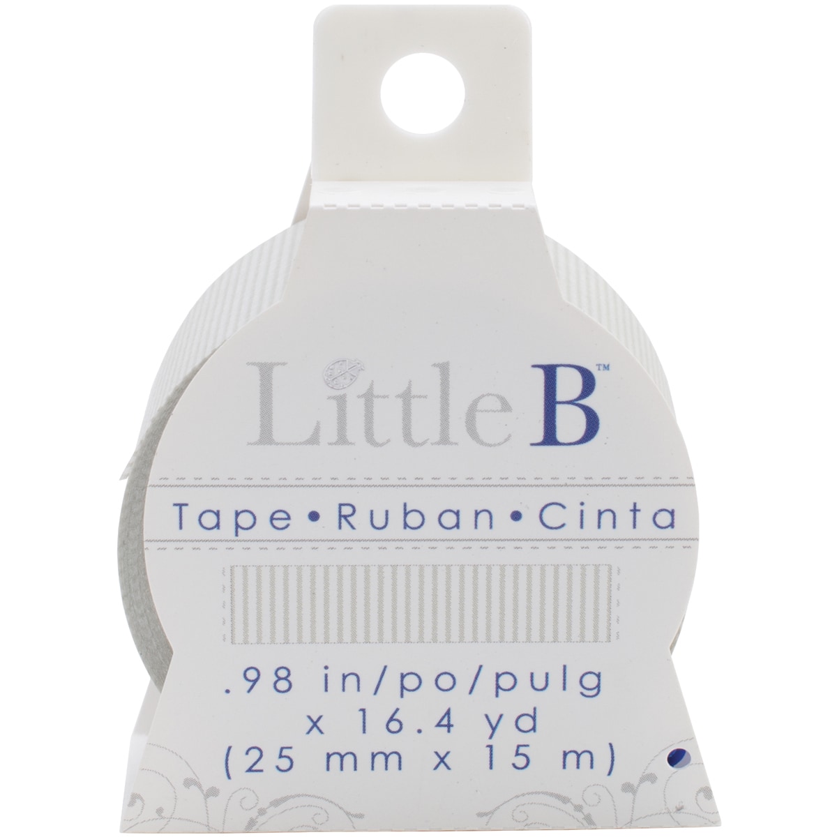 Little B Decorative Paper Tape 25mmx15m white Grosgrain