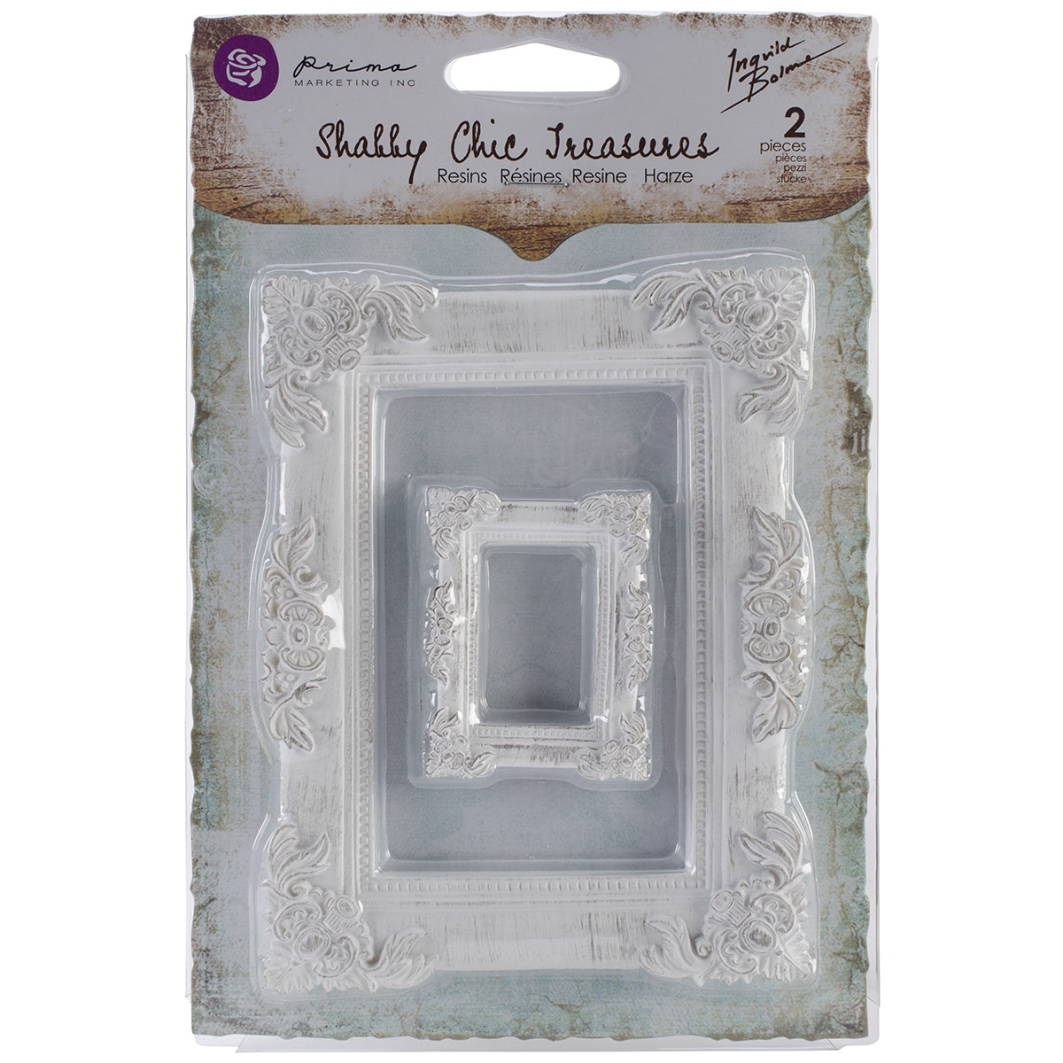 Shabby Chic Treasures Resin Embellishments baroque Frames 2/pkg