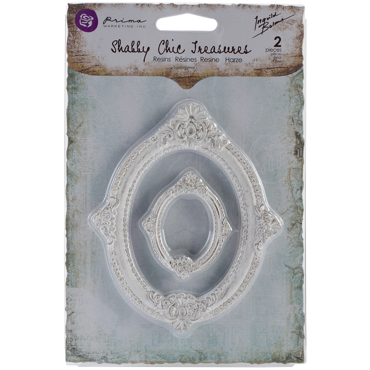 Shabby Chic Treasures Resin Embellishments victorian Frames 2/pkg