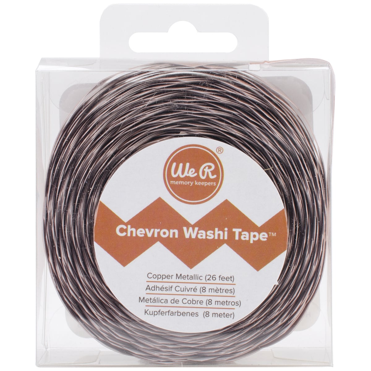 We R Chevron Metallic Washi Tape 26 Feet copper