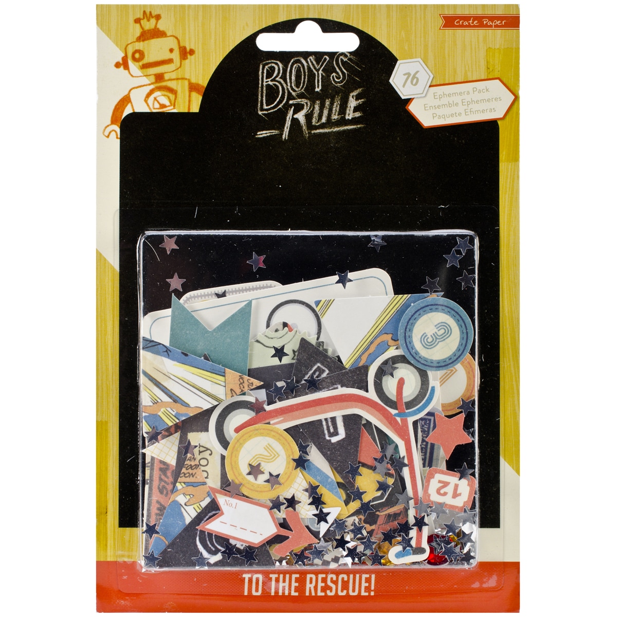 Boys Rule Cardstock Die cuts 76/pkg ephemera