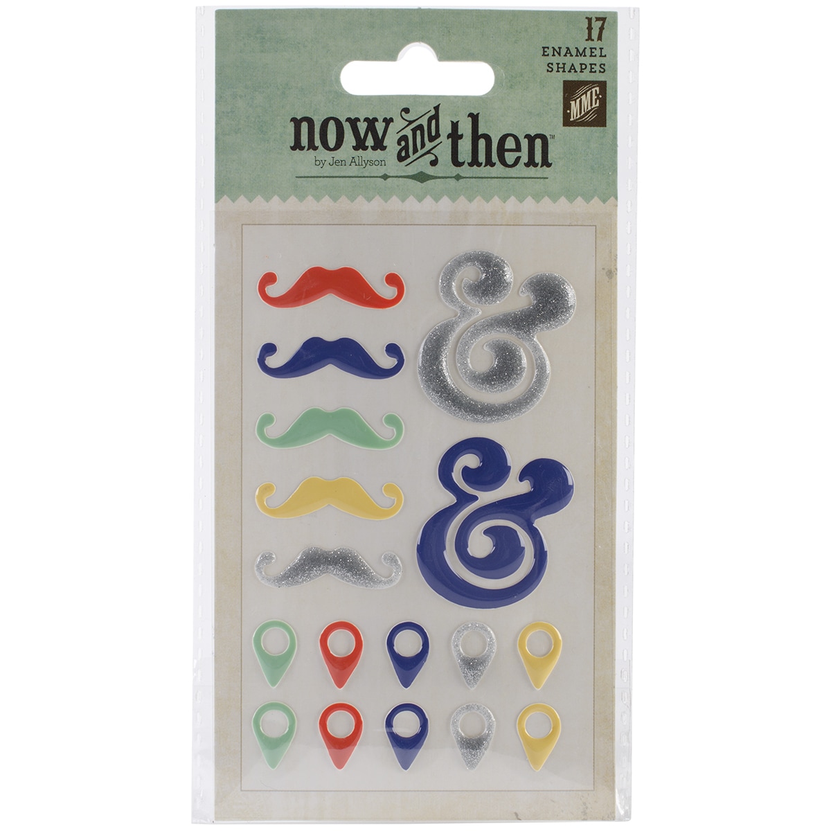 Now   Then Izzy Adhesive Enamel Shapes 17/pkg smile