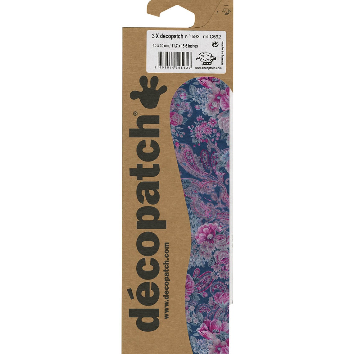 Decopatch Paper 15.75x11.75 3 Sheets/pkg lush Flowers