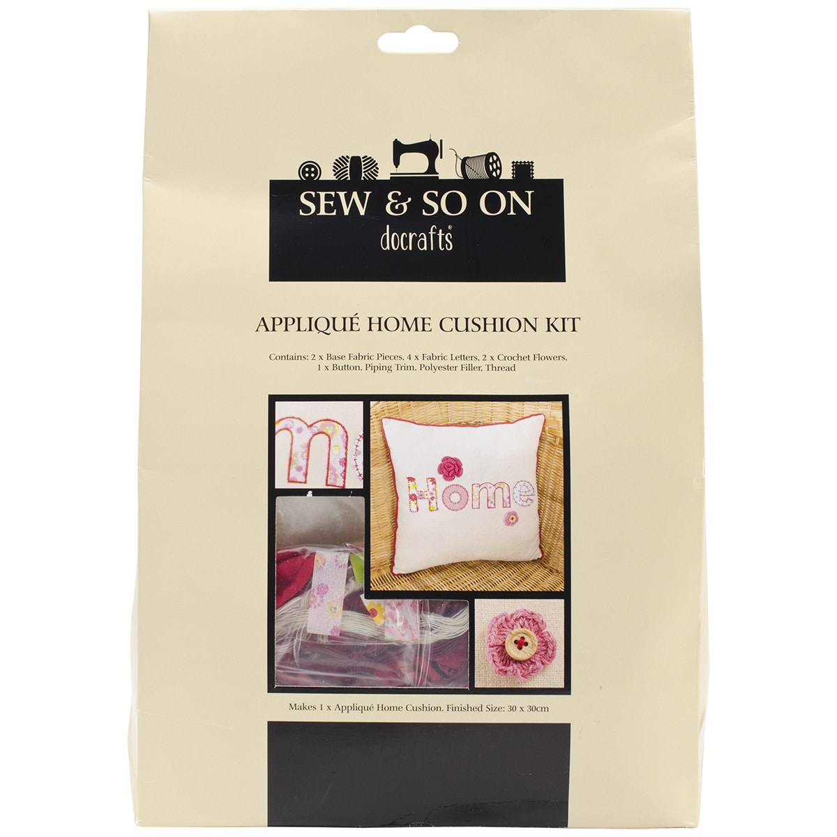 Sew   So On Cushion Kit applique Home