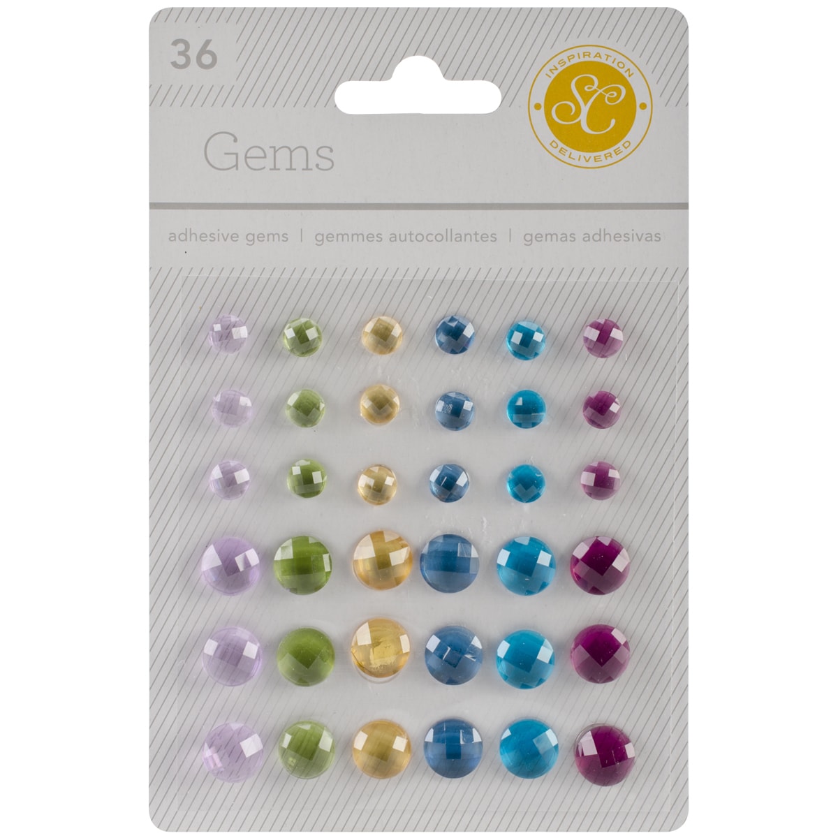 Lemonlush Adhesive Gems 36/pkg