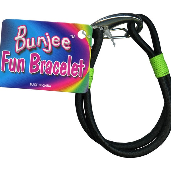 Bungee Cord Bracelet Black And Green   16252972  