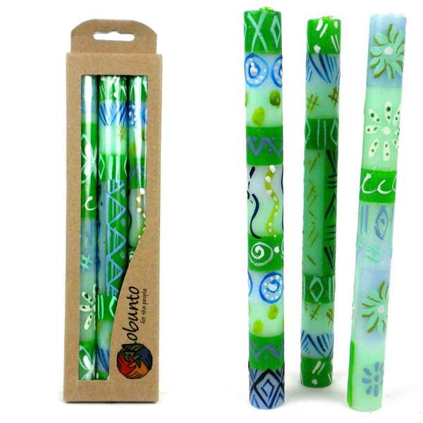 Shop Set of Three Boxed Handmade Taper Candles with Farih Design (South