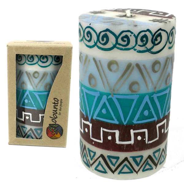 Shop Single Boxed Handmade Pillar Candle Maji Design (South Africa