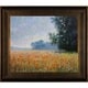 Claude Monet 'Oat Fields' Hand Painted Framed Canvas Art - Overstock ...