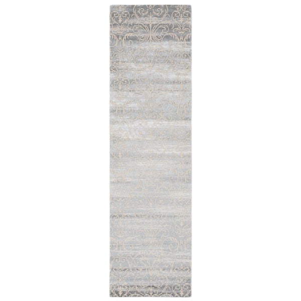 slide 2 of 30, Nourison Luminance LUM05 Area Rug 2'3" x 8' Runner - Grey/Blue
