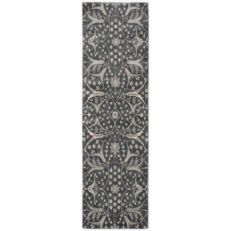 Nourison Luminance LUM08 Area Rug - 2' 3" x 8' - Charcoal