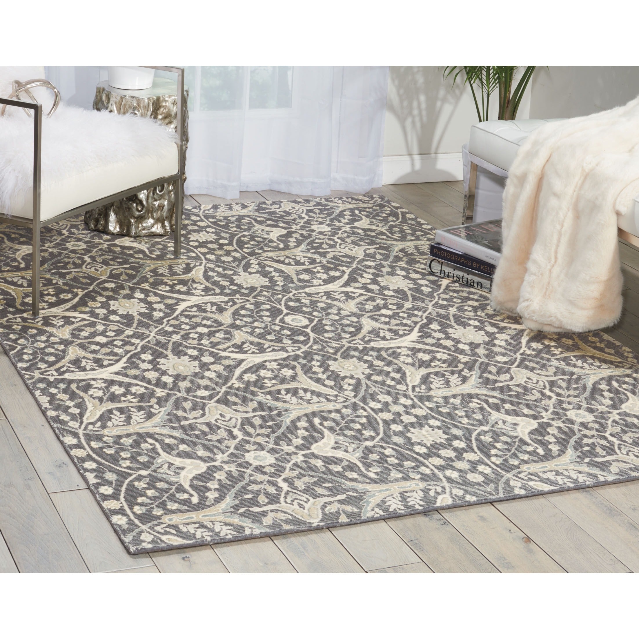 Nourison Luminance Graphite Rug (53 X 75)