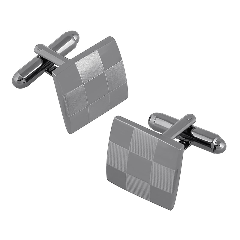 Basacc Silver Metal Elegant Cufflinks Bullet Back Closure For Professionals Suit