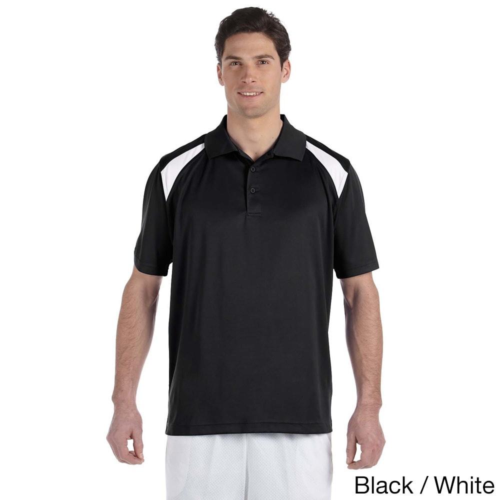 Harriton Mens Colorblocked Polytech Moisture wicking Polo Multi Size 6XL