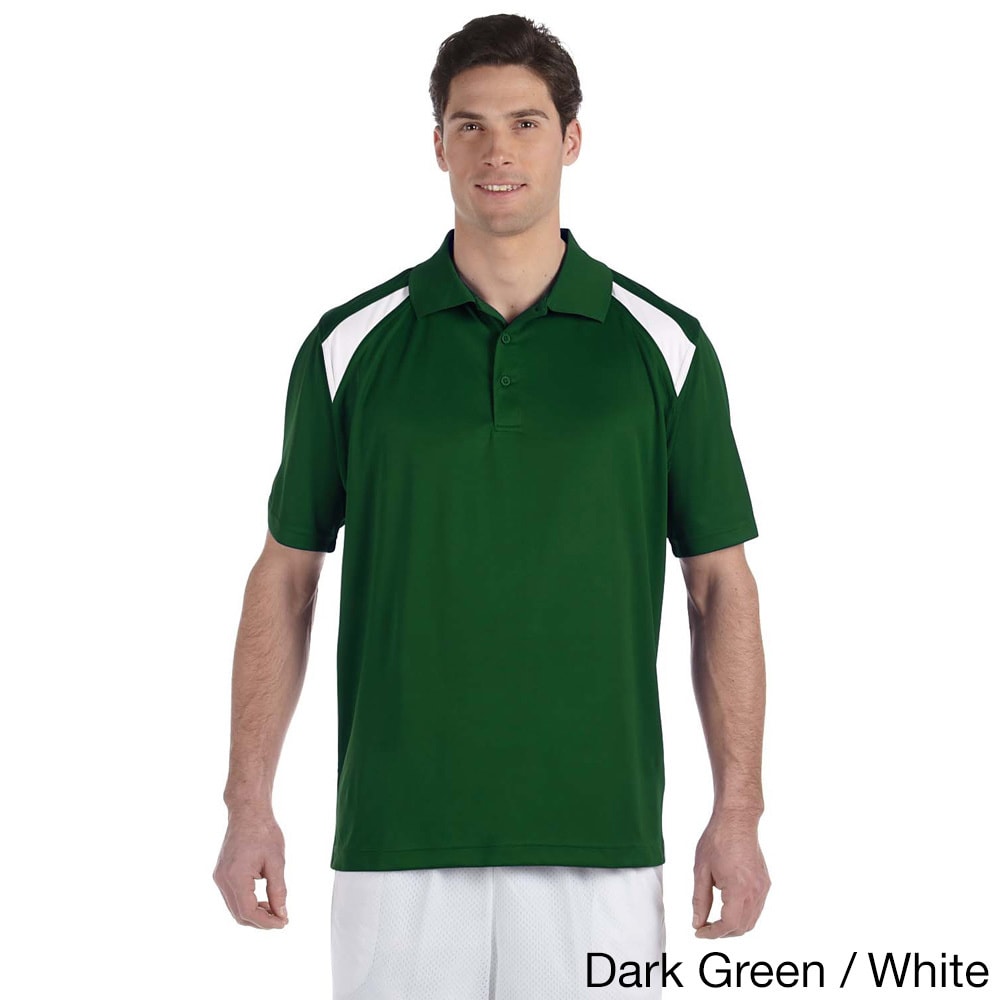 Harriton Mens Colorblocked Polytech Moisture wicking Polo Multi Size XXL