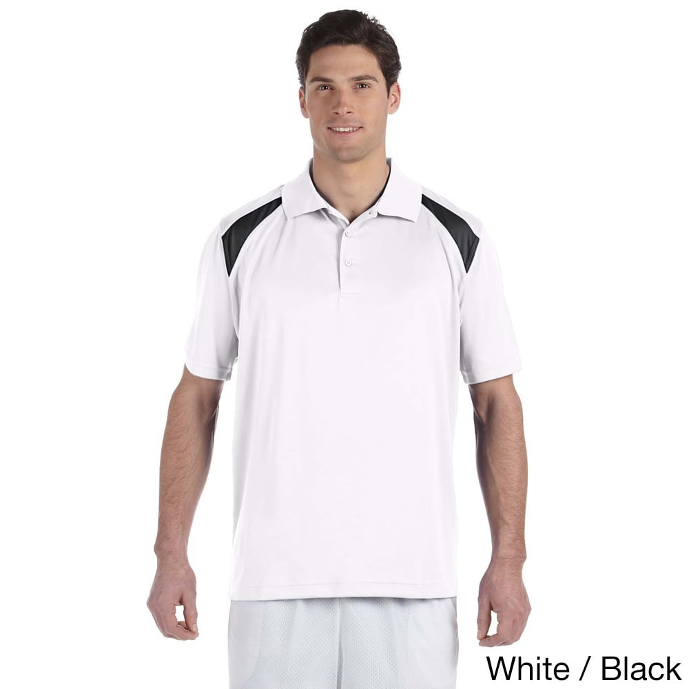 Harriton Mens Colorblocked Polytech Moisture wicking Polo Multi Size XXL