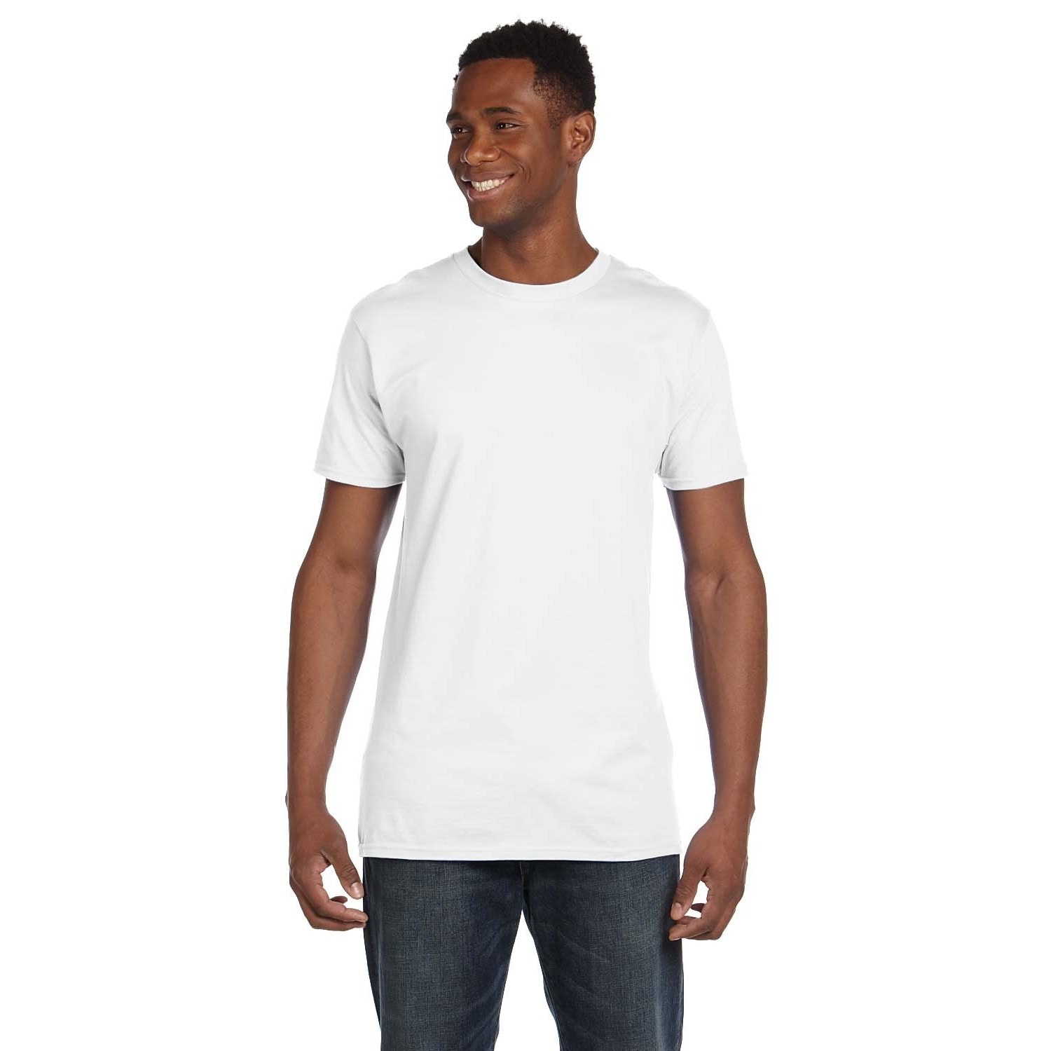 Hanes Mens Contemporary Fit Ringspun Cotton Nano t Undershirts (pack Of 12)