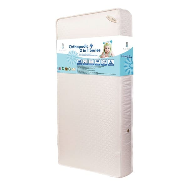 LA Baby Baby's Sweet Dreamland IV 2 in 1 Orthopedic Crib Mattress with